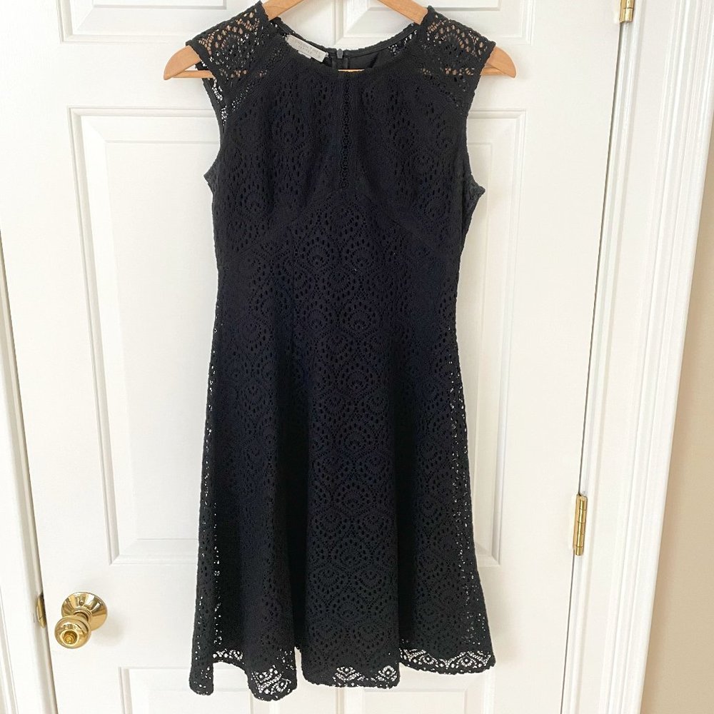 London Times Lined lace a-line dress